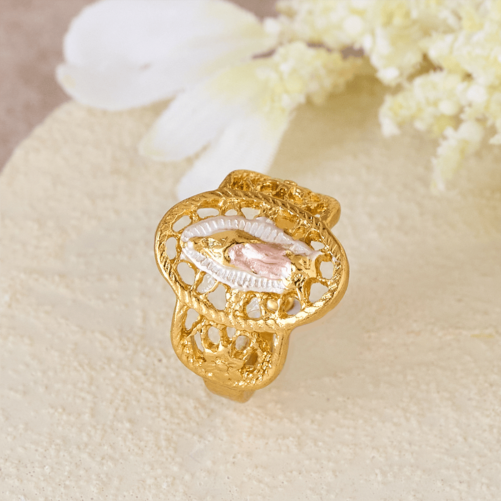 Ornate Openwork Our Lady Ring