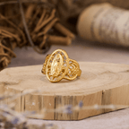 Ornate Openwork Our Lady Ring