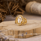 Ornate Openwork Our Lady Ring