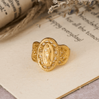 Ornate Openwork Our Lady Ring