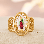 Ornate Openwork Our Lady Ring