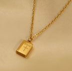 Bible Pendant Necklace with Cross Motif