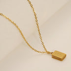 Bible Pendant Necklace with Cross Motif
