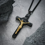Classic Retro Style Crucifix St. Benedict Medal Protection Pendant