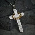 Modern Style Jesus Crown Of Thorns Cross Sacred Protection Pendant