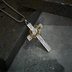 Modern Style Jesus Crown Of Thorns Cross Sacred Protection Pendant