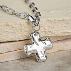 Minimalist Cross Paperclip Link Chain Necklace