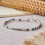 Natural African Turquoise Psalm 46:5 Bracelet