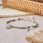 Natural African Turquoise Psalm 46:5 Bracelet