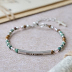 Natural African Turquoise Psalm 46:5 Bracelet
