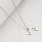 Heart & Tear Drop Mustard Seed Faith Necklace