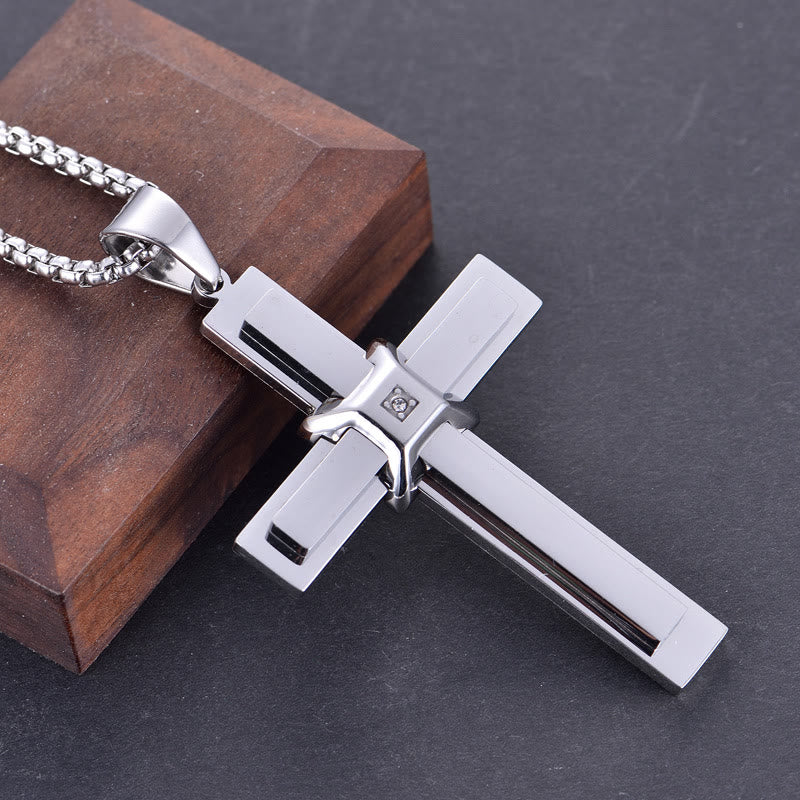 Layered Cross Pendant Necklace