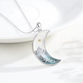 Mustard Seed Crescent Moon & Cross Necklace