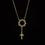 Thorn Crown Cross Necklace