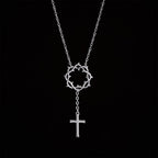 Thorn Crown Cross Necklace