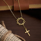 Thorn Crown Cross Necklace