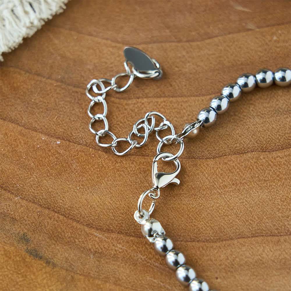 Strength & Courage Engraved Beaded Bracelet