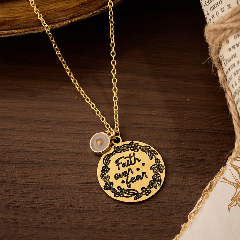 Faith Over Fear Mustard Seed Necklace