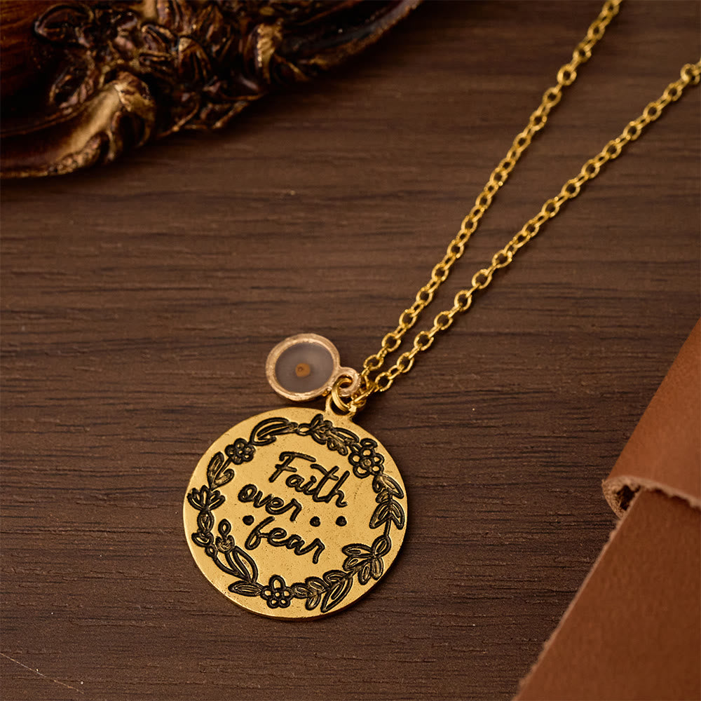 Faith Over Fear Mustard Seed Necklace