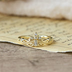 Dual Polished Style Cross-Crown Ring