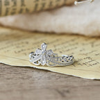 Dual Polished Style Cross-Crown Ring
