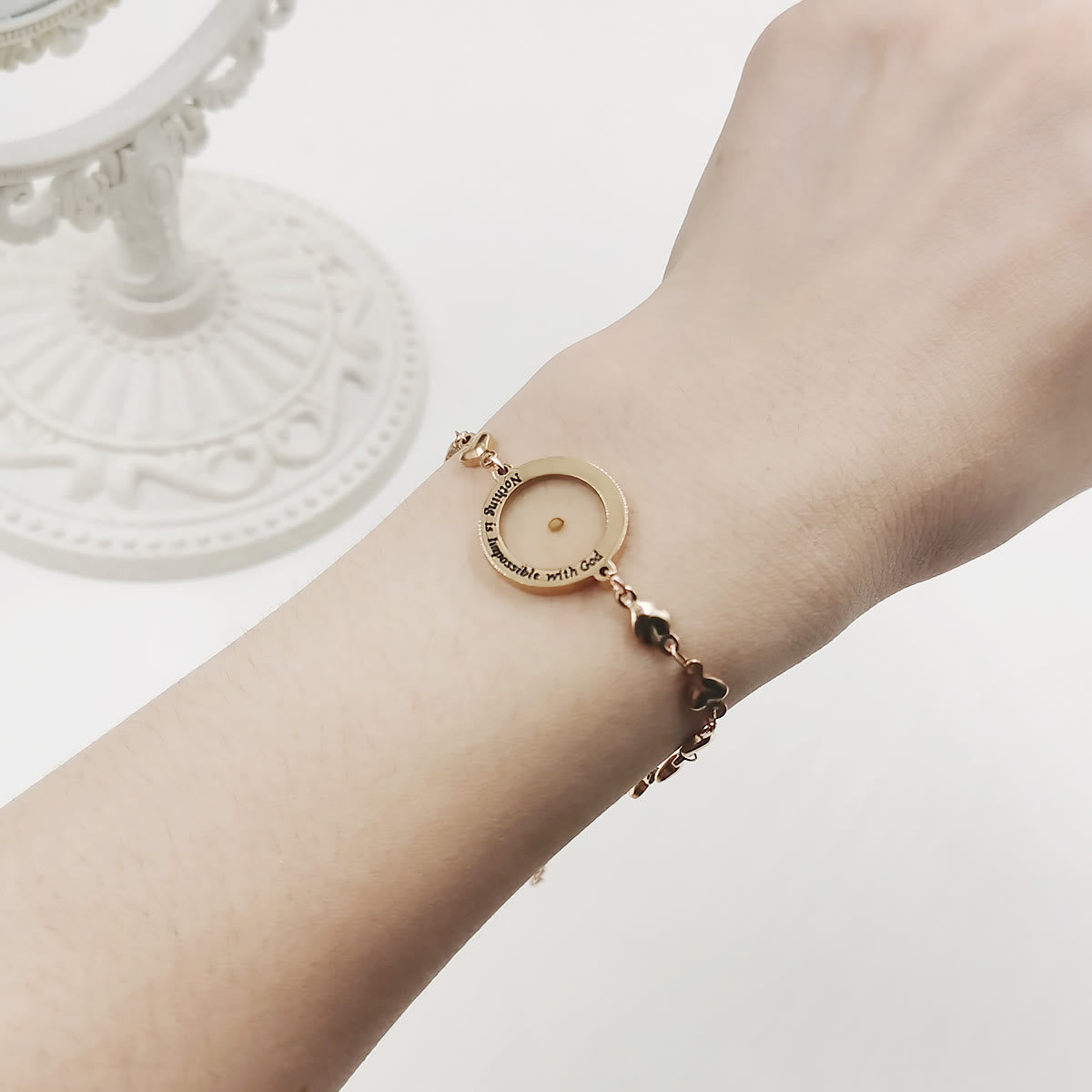 Matthew 17:20 & Luke 1:37 with Mustard Seed Bracelet