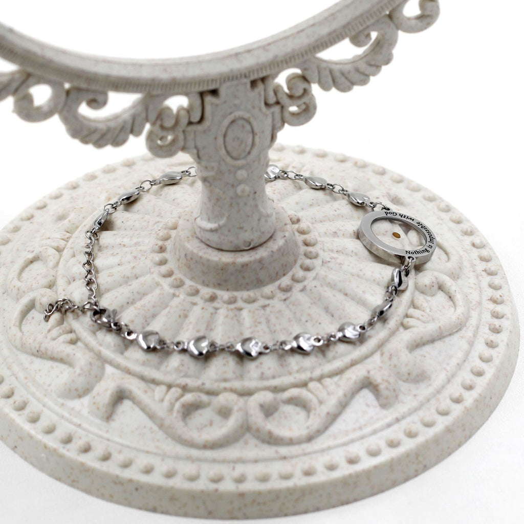 Matthew 17:20 & Luke 1:37 with Mustard Seed Bracelet
