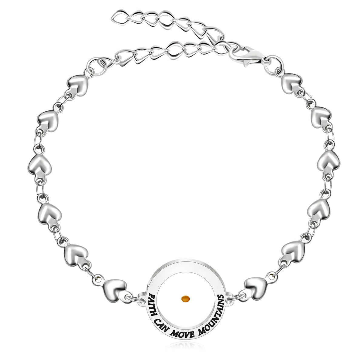 Matthew 17:20 & Luke 1:37 with Mustard Seed Bracelet