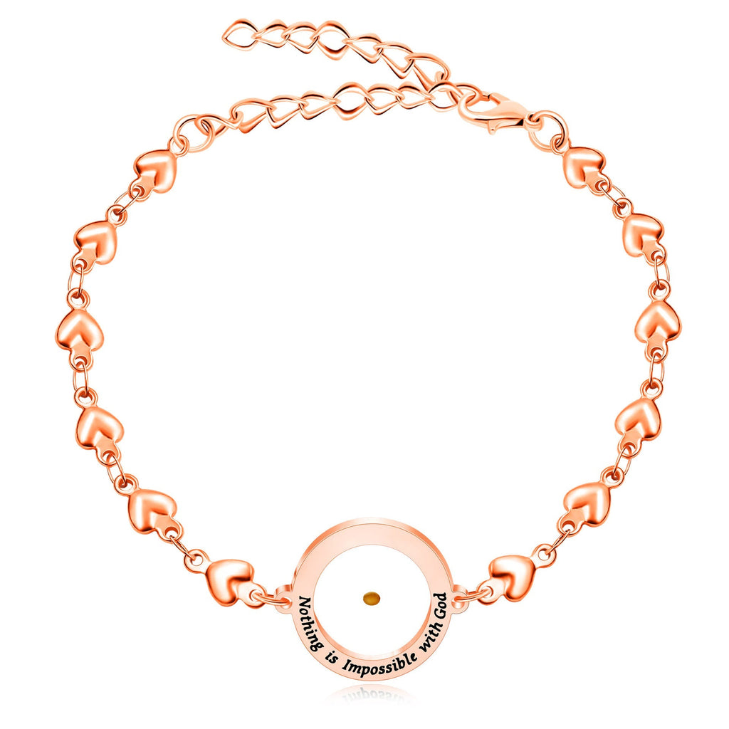 Matthew 17:20 & Luke 1:37 with Mustard Seed Bracelet