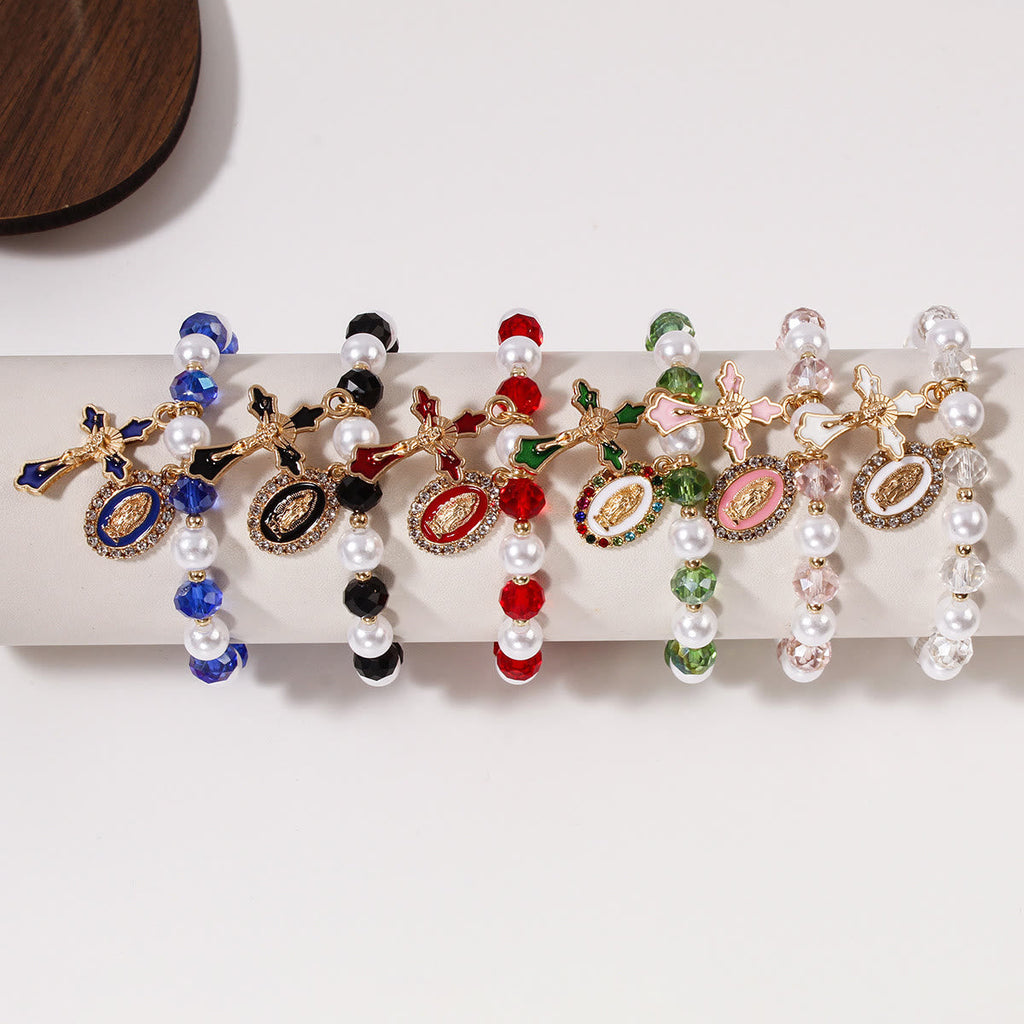 Marian Medallion Beaded Bracelet
