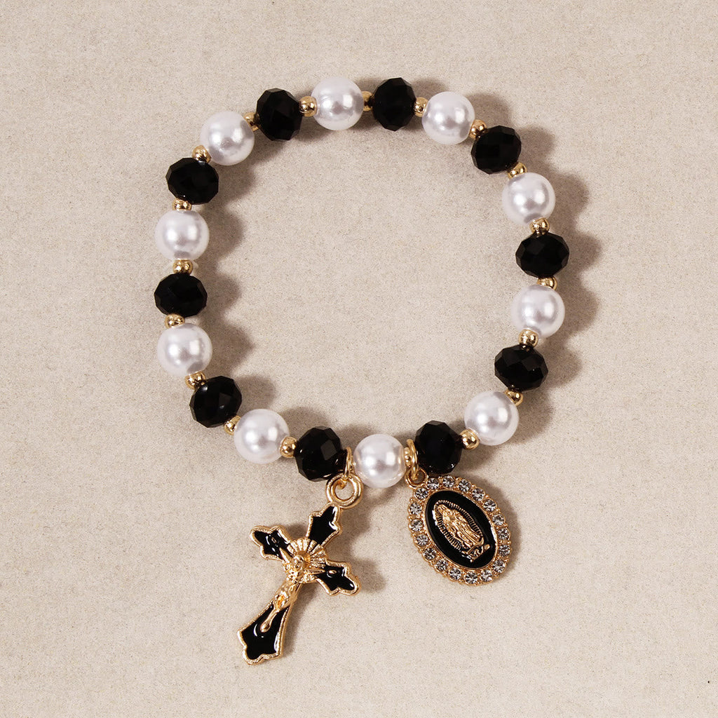 Marian Medallion Beaded Bracelet