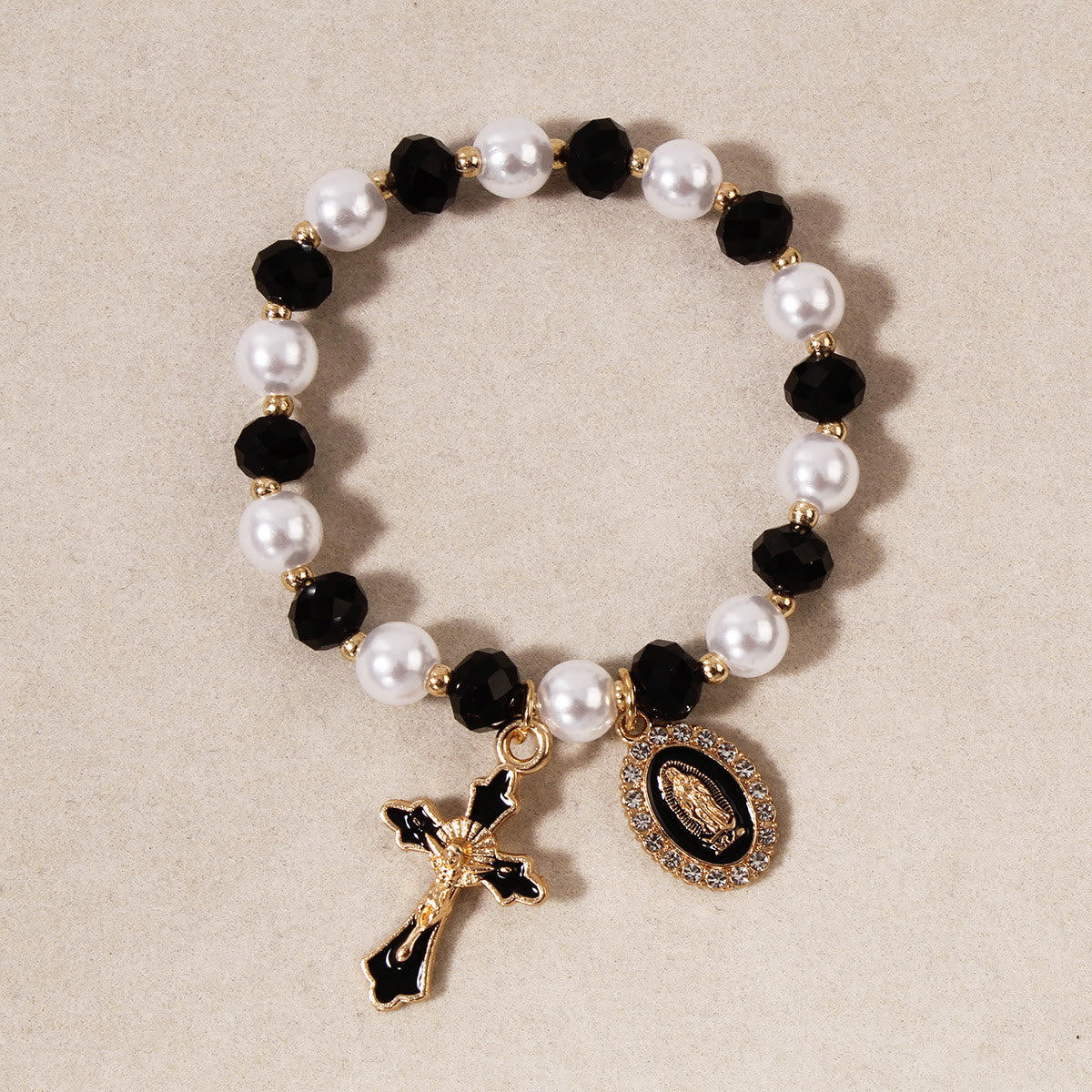 Marian Medallion Beaded Bracelet
