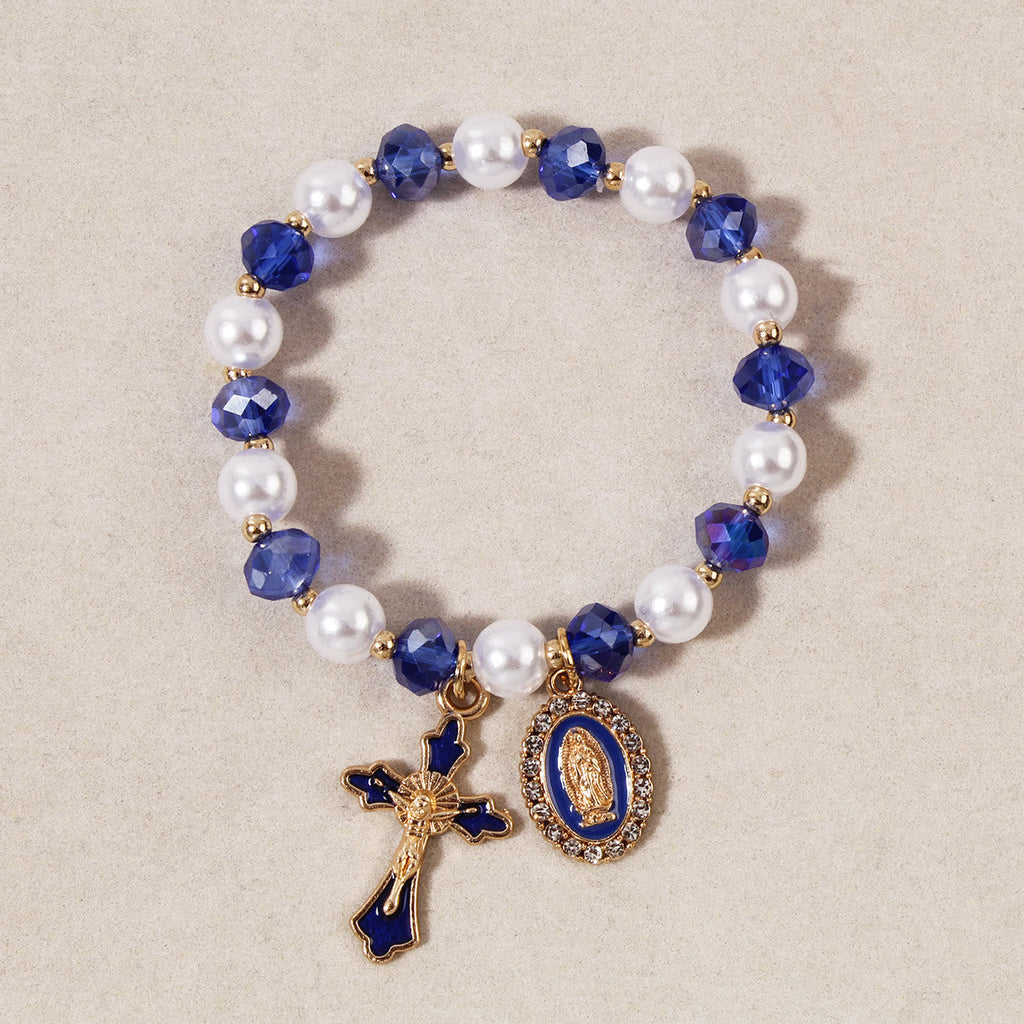 Marian Medallion Beaded Bracelet