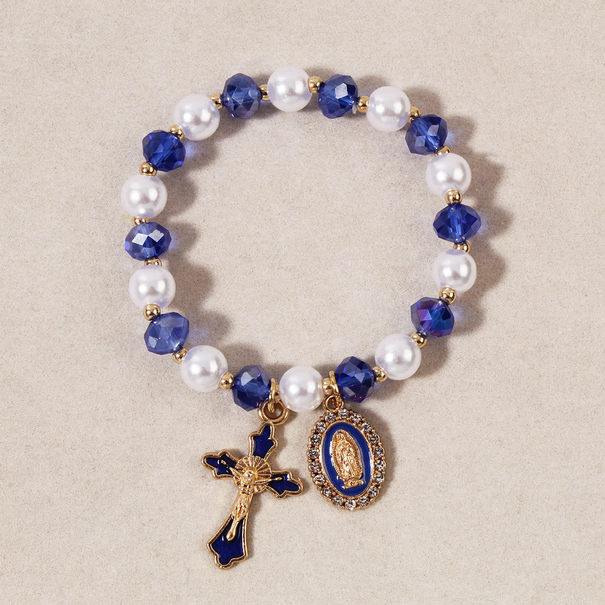 Marian Medallion Beaded Bracelet