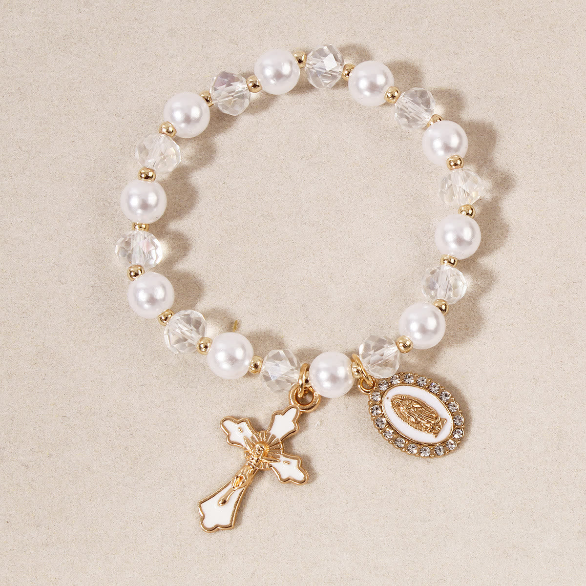 Marian Medallion Beaded Bracelet