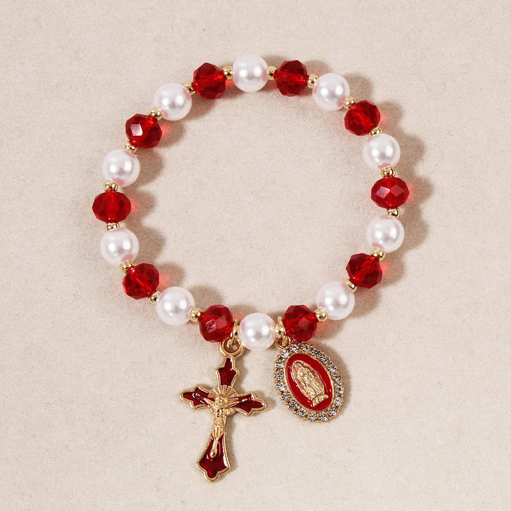 Marian Medallion Beaded Bracelet