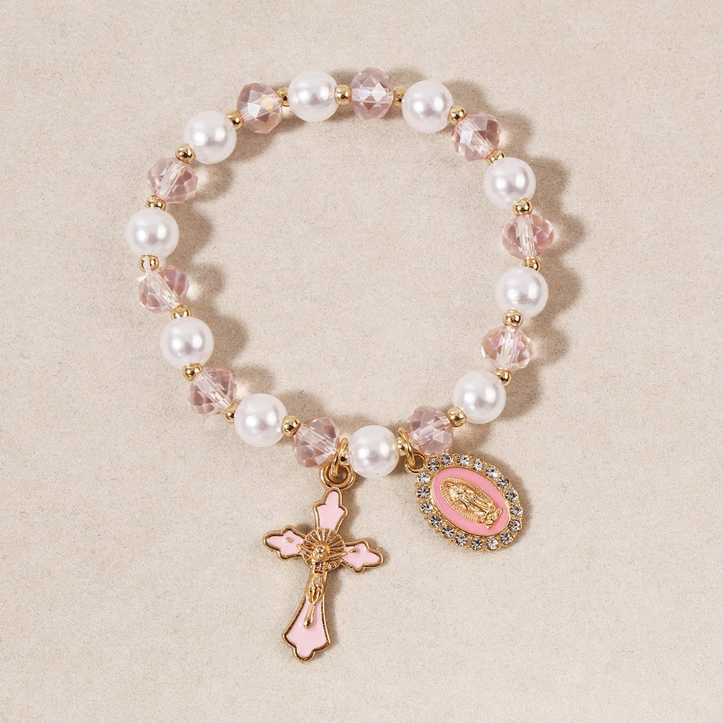 Marian Medallion Beaded Bracelet