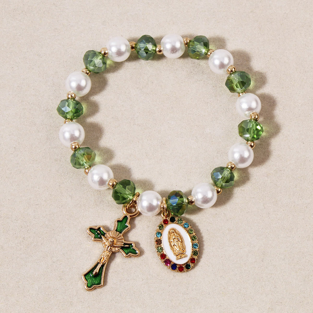 Marian Medallion Beaded Bracelet