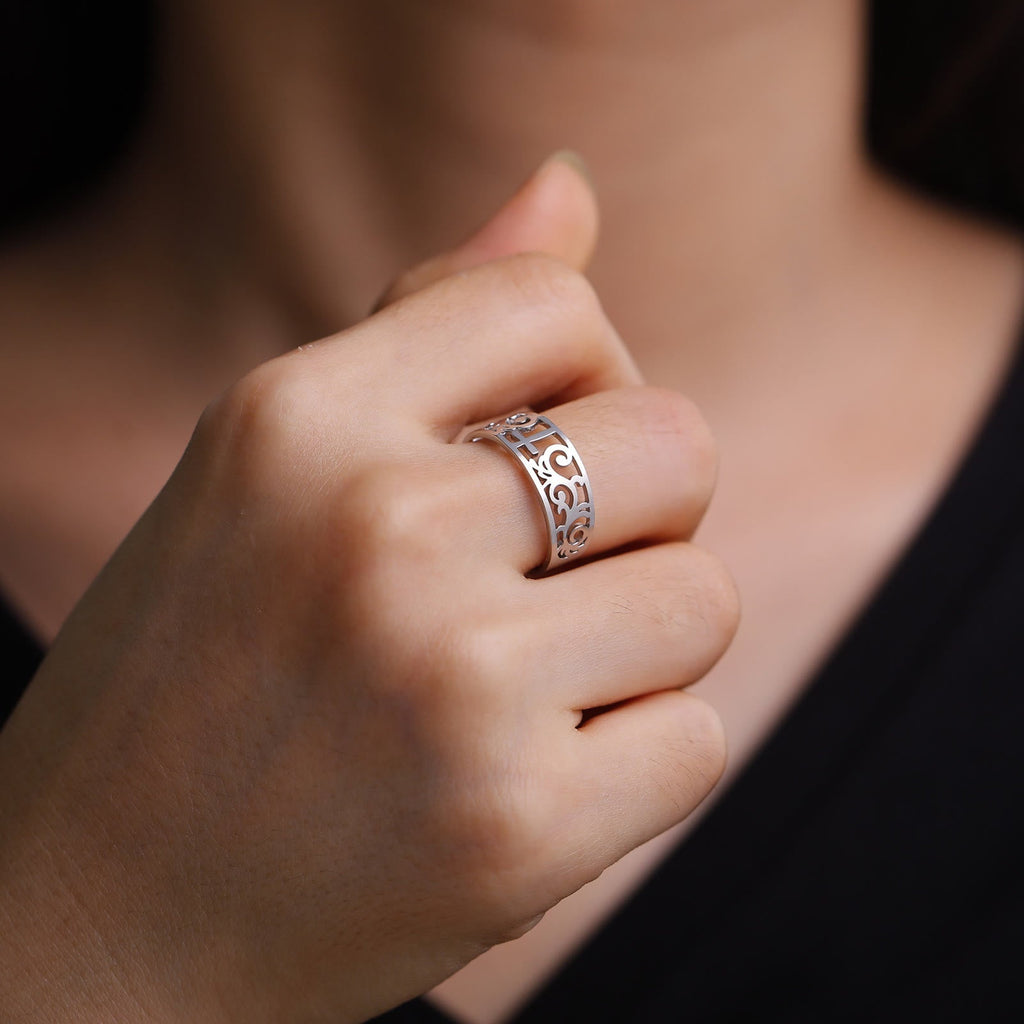 Filigree Cross Cutout Ring