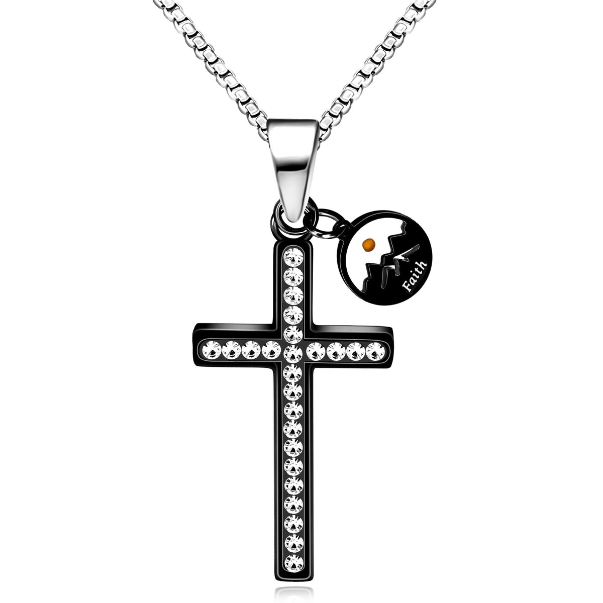 Zircon-Studded Mustard Seed Cross