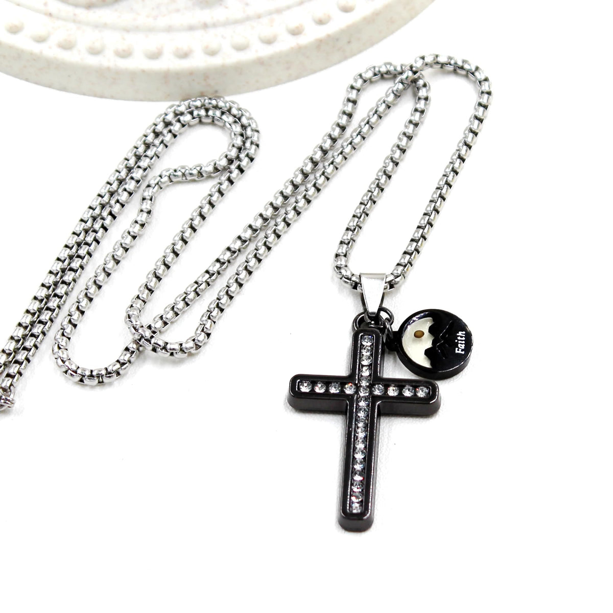 Zircon-Studded Mustard Seed Cross