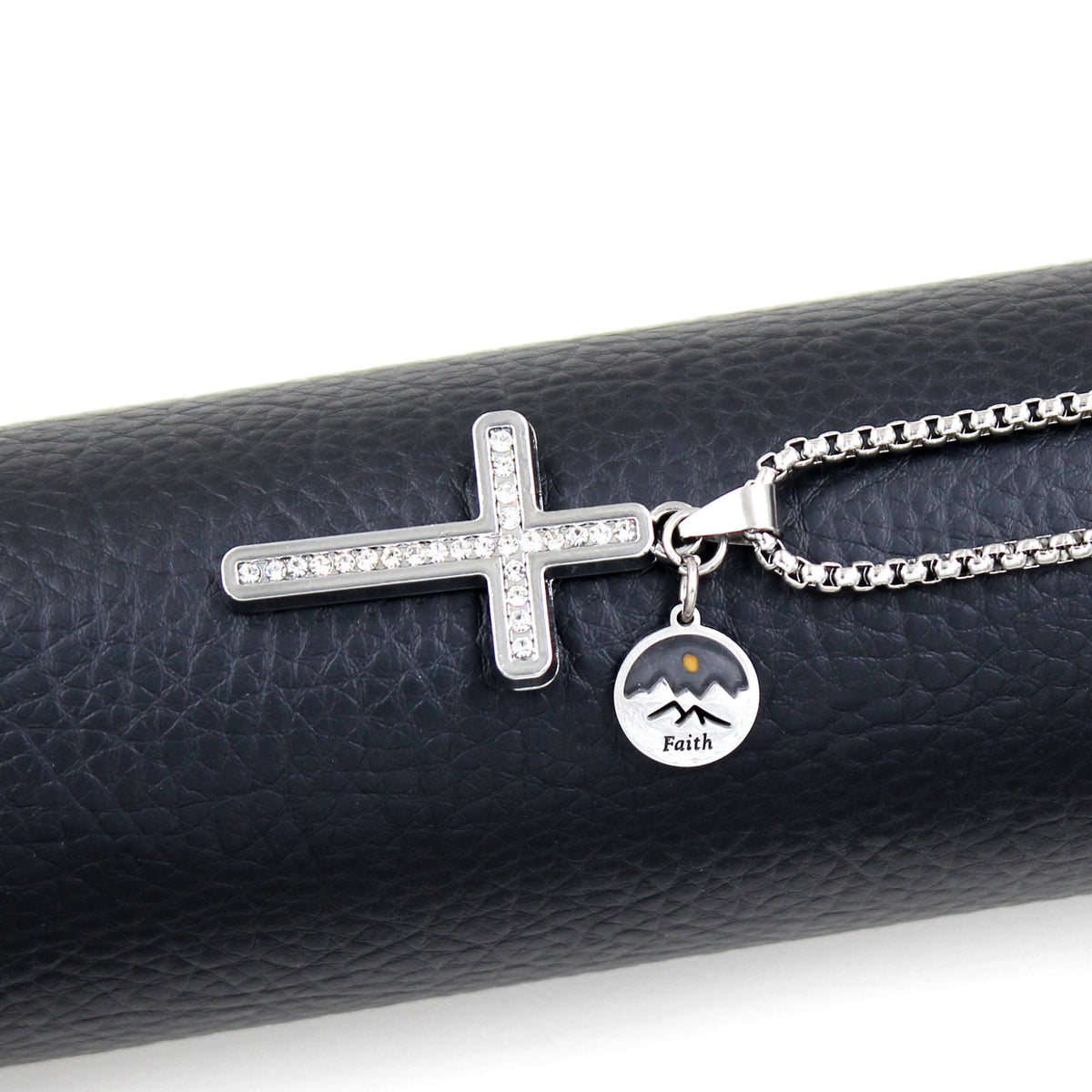 Zircon-Studded Mustard Seed Cross