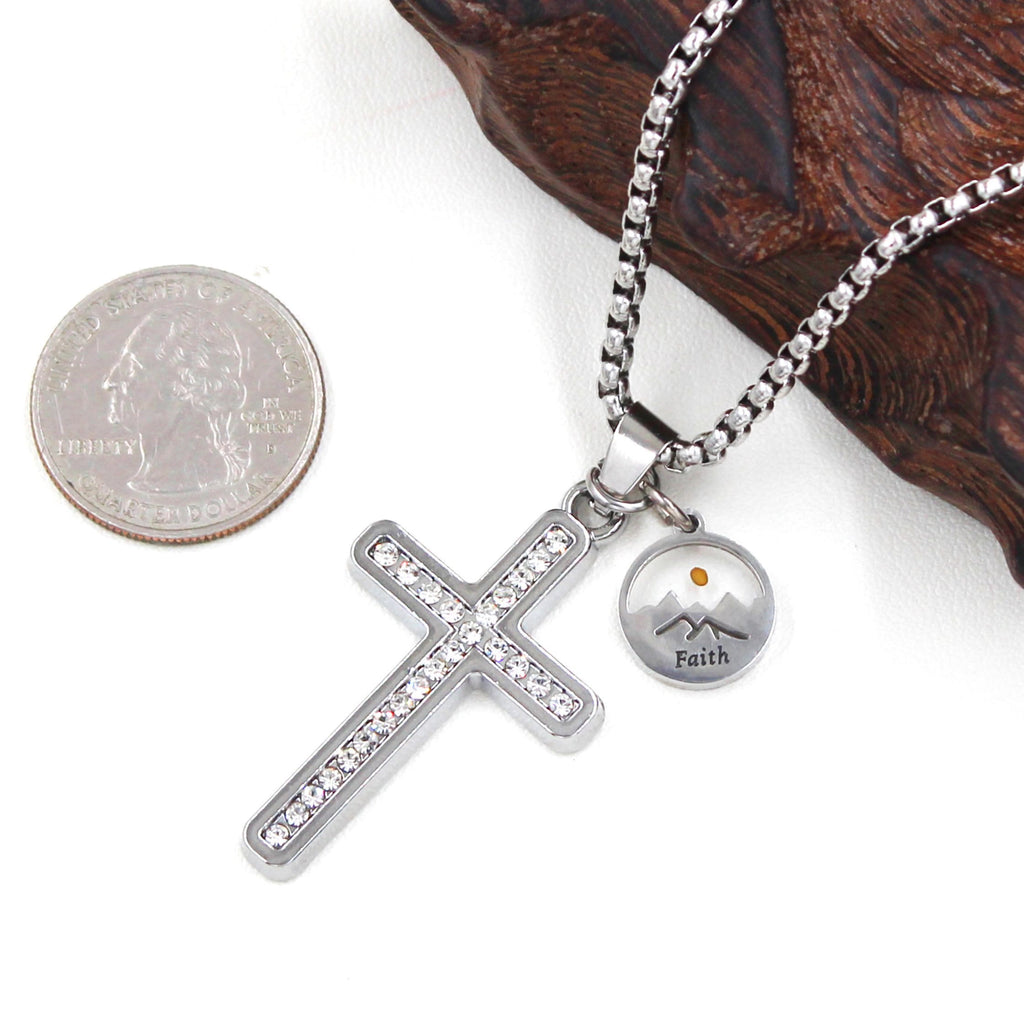 Zircon-Studded Mustard Seed Cross