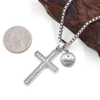 Zircon-Studded Mustard Seed Cross