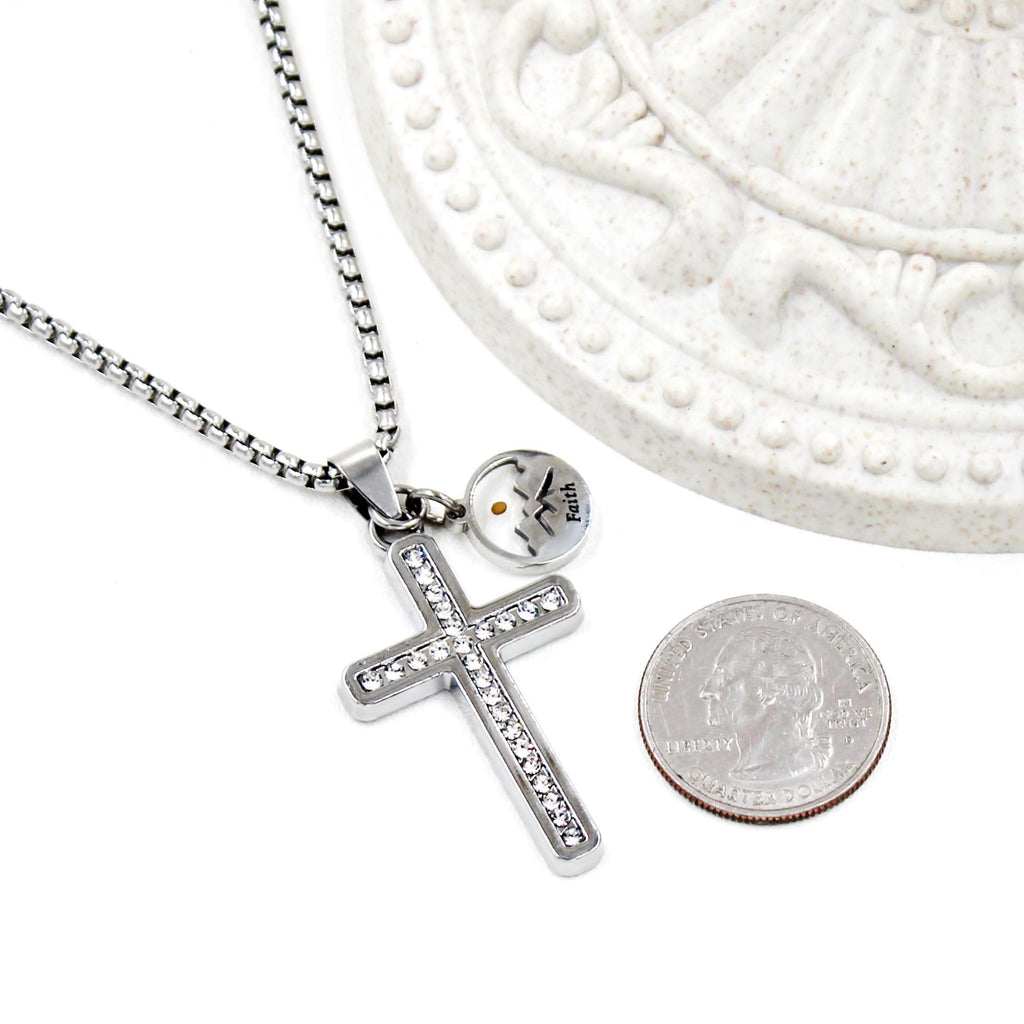 Zircon-Studded Mustard Seed Cross