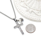 Zircon-Studded Mustard Seed Cross