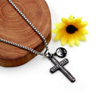 Zircon-Studded Mustard Seed Cross