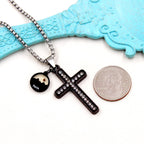 Zircon-Studded Mustard Seed Cross