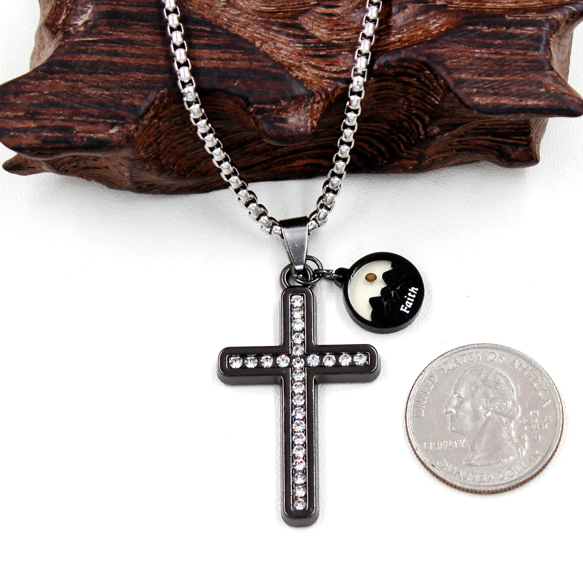 Zircon-Studded Mustard Seed Cross