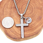Zircon-Studded Mustard Seed Cross